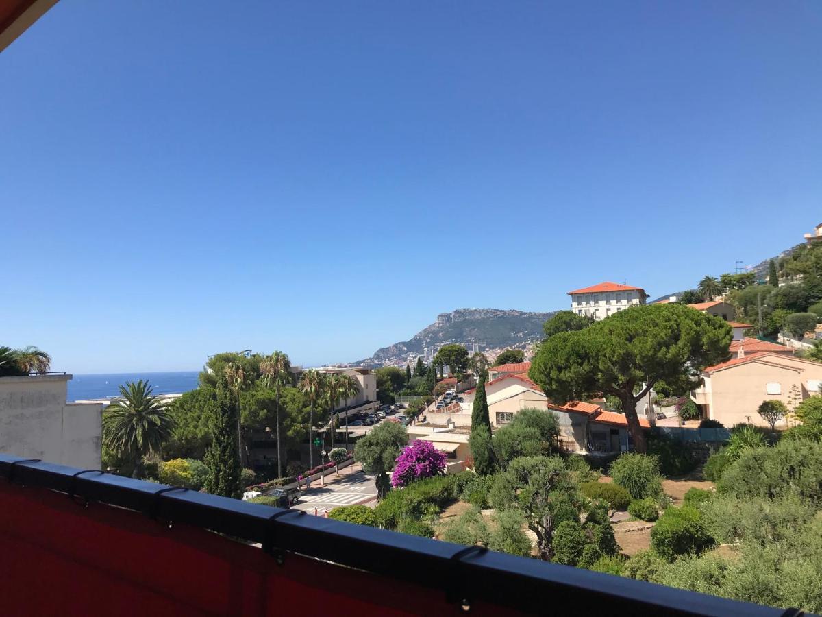 Charmant 2 Pieces Vue Sur Mer Et Monte-Carlo A Roquebrune Cap Martin Luaran gambar